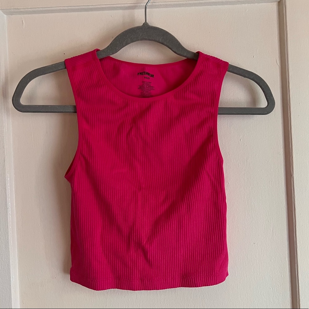 hot pink stretchy tank